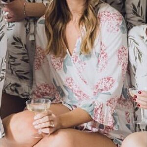 Piyama hydrangea pink bridal romper